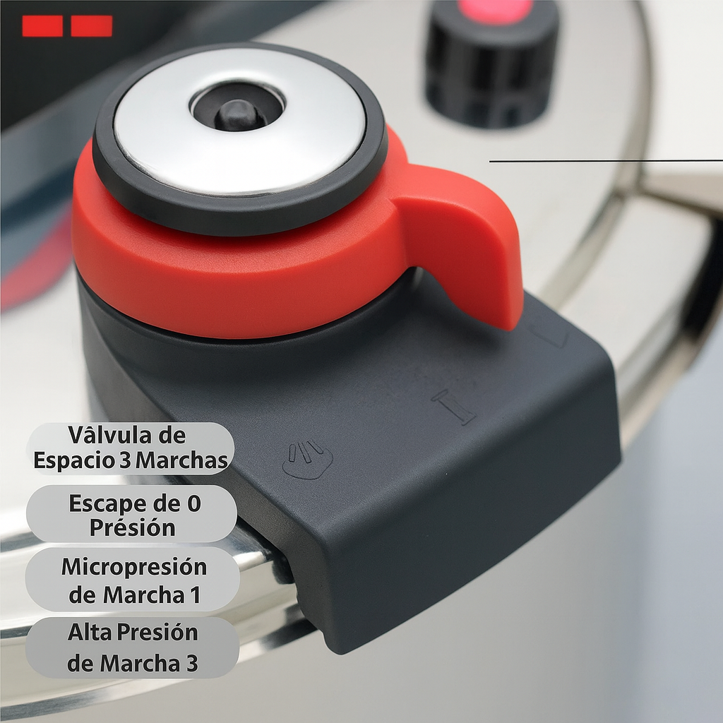 [Llevá 2, Pagá 1] Olla a Presión MasterTurbo de Acero Inoxidable | Antiexplosiva + ¡Regalo de Kit de Utensilios!