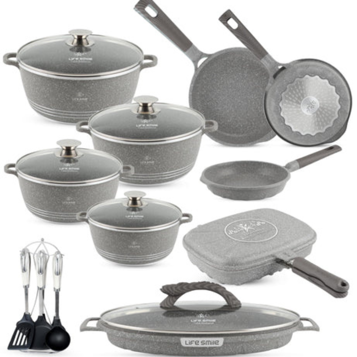 ¡Sólo Por Hoy | Kit de Ollas de Cerámica 19 Piezas Antiadherentes + Envío Gratis