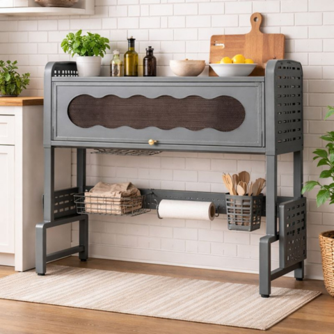 Escurridor Multifunción de Acero Inoxidable EasyHome + Kit de Utensilios de Cocina de REGALO